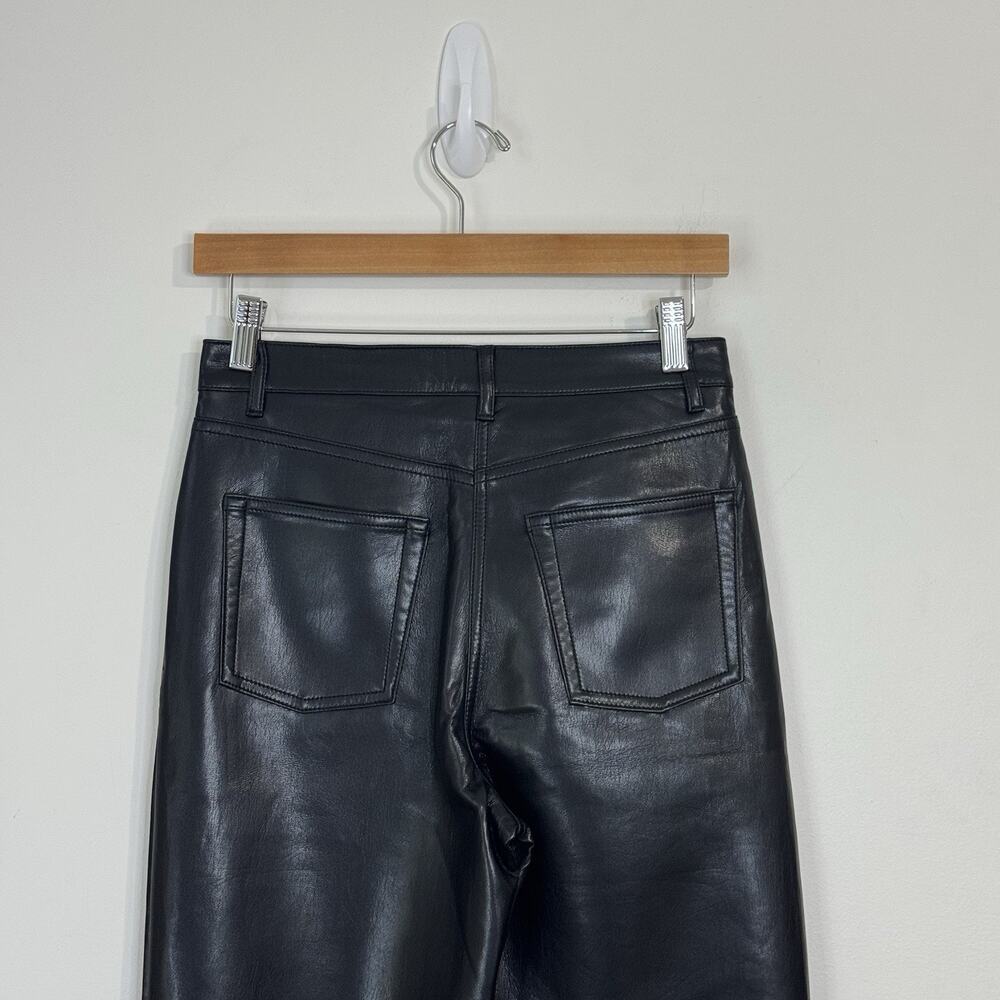 NWT Aritizia Wilfred The Melina Faux Leather Straight Pants Size 4 Black - Picture 8 of 14